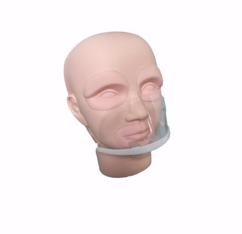 Face shield chin protection transparent